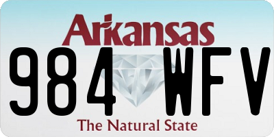 AR license plate 984WFV