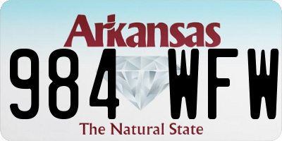AR license plate 984WFW