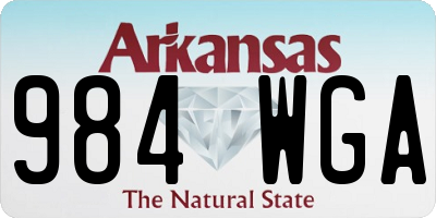 AR license plate 984WGA