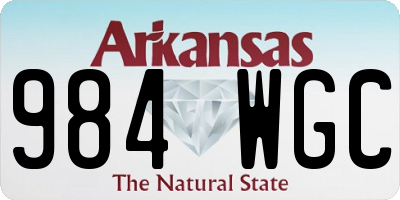 AR license plate 984WGC