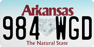 AR license plate 984WGD
