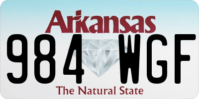 AR license plate 984WGF