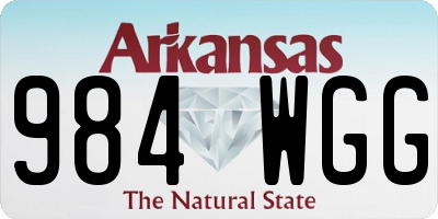 AR license plate 984WGG