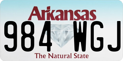 AR license plate 984WGJ
