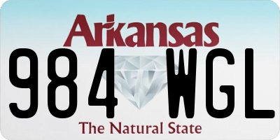 AR license plate 984WGL