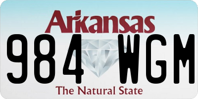 AR license plate 984WGM