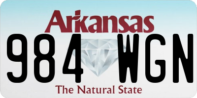 AR license plate 984WGN