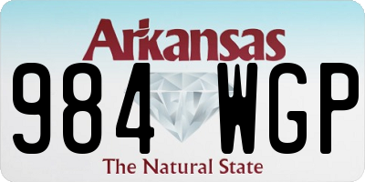 AR license plate 984WGP