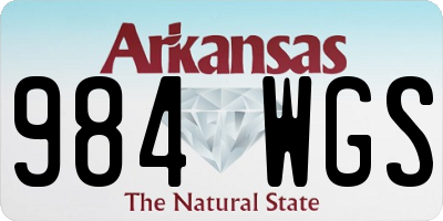 AR license plate 984WGS