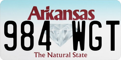 AR license plate 984WGT