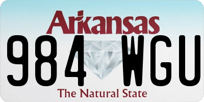 AR license plate 984WGU