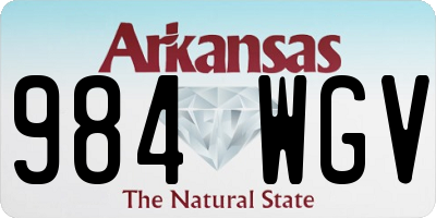 AR license plate 984WGV
