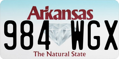 AR license plate 984WGX
