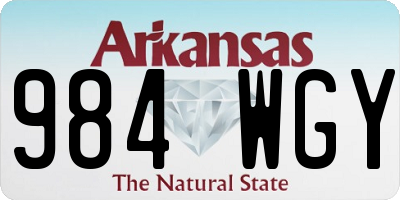 AR license plate 984WGY
