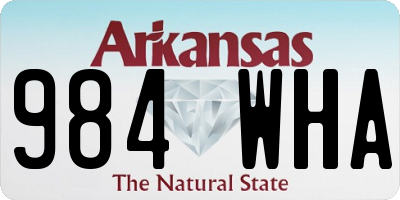 AR license plate 984WHA