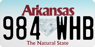 AR license plate 984WHB