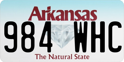 AR license plate 984WHC