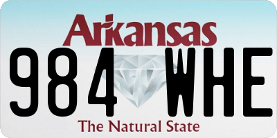 AR license plate 984WHE