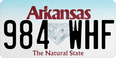 AR license plate 984WHF