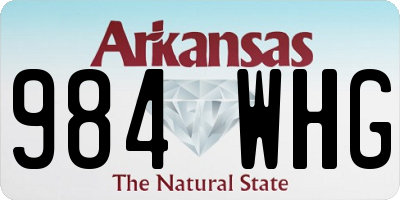AR license plate 984WHG