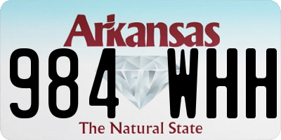 AR license plate 984WHH