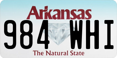 AR license plate 984WHI