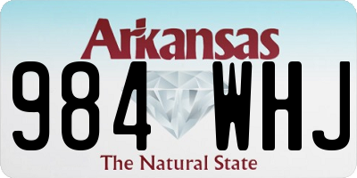 AR license plate 984WHJ