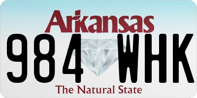AR license plate 984WHK