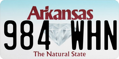 AR license plate 984WHN