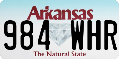 AR license plate 984WHR