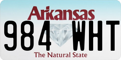 AR license plate 984WHT