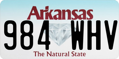 AR license plate 984WHV
