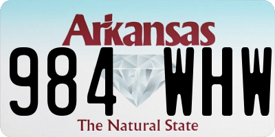 AR license plate 984WHW