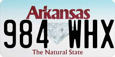 AR license plate 984WHX