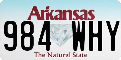AR license plate 984WHY