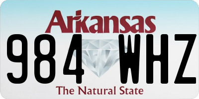 AR license plate 984WHZ