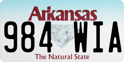 AR license plate 984WIA