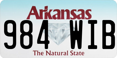 AR license plate 984WIB
