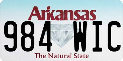 AR license plate 984WIC