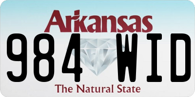 AR license plate 984WID
