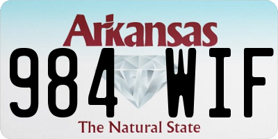 AR license plate 984WIF