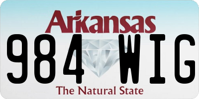 AR license plate 984WIG
