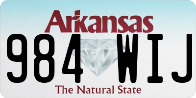 AR license plate 984WIJ