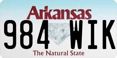 AR license plate 984WIK