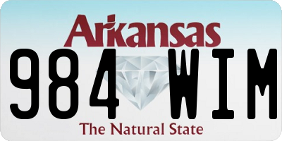 AR license plate 984WIM