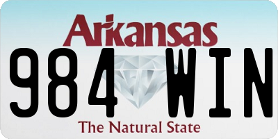 AR license plate 984WIN