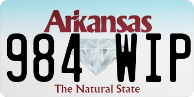 AR license plate 984WIP