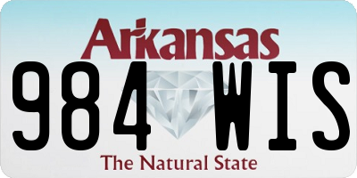 AR license plate 984WIS