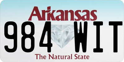 AR license plate 984WIT