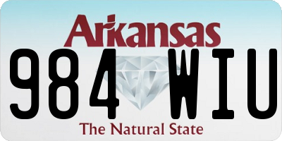 AR license plate 984WIU